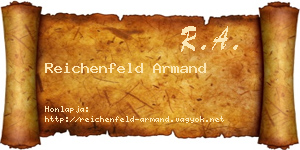 Reichenfeld Armand névjegykártya